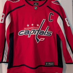 Fanatics Red and White Washington Capitals Kids Jersey